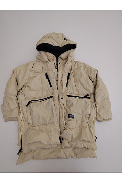 Alife and kickin Béžová oversize zimní puffer bunda s kapucí Vel. EU XL | alife and kickin | obrázek 2
