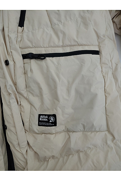 Alife and kickin Béžová oversize zimní puffer bunda s kapucí Vel. EU XL | alife and kickin | obrázek 7