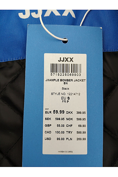 JJXX Černá dámská bomber bunda se zipem Vel. EU S | JJXX | obrázek 9