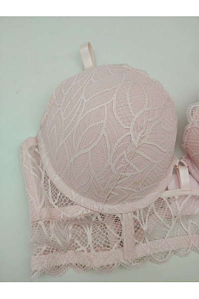 Lasca Růžová krajková korzetová push up podprsenka Vel. EU 80C | Lasca | obrázek 3