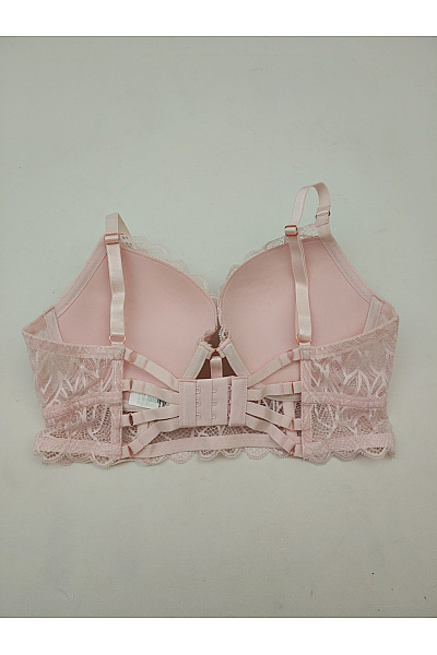 Lasca Růžová krajková korzetová push up podprsenka Vel. EU 80C | Lasca | obrázek 5