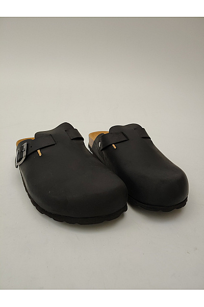 Mandel Sandals Černé dámské nazouvací pantofle s přezkou a plnou špičkou Velikost EU 40 | Mandel Sandals | obrázek 2