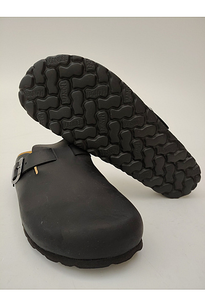 Mandel Sandals Černé dámské nazouvací pantofle s přezkou a plnou špičkou Velikost EU 40 | Mandel Sandals | obrázek 3