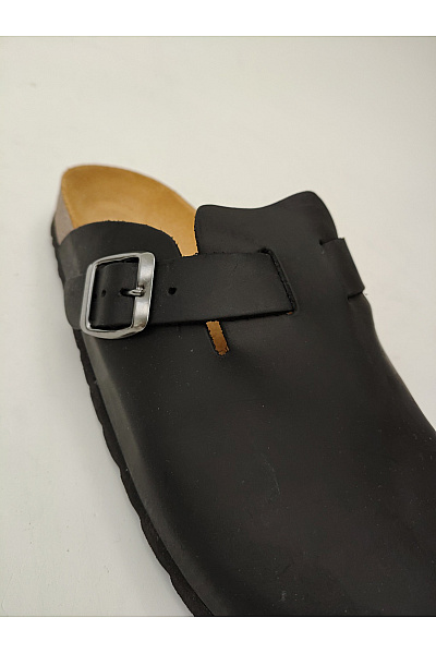 Mandel Sandals Černé dámské nazouvací pantofle s přezkou a plnou špičkou Velikost EU 40 | Mandel Sandals | obrázek 6