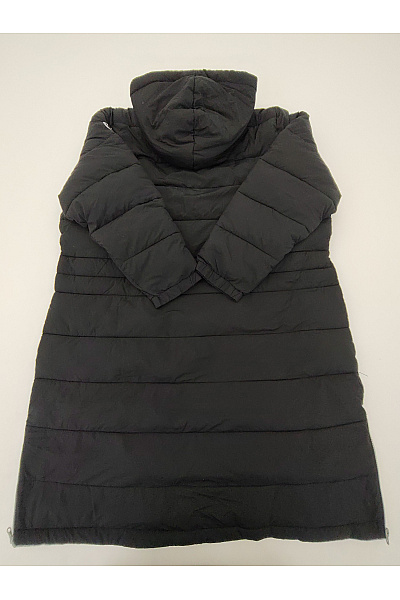 Černá dlouhá prošívaná zimní bunda s kapucí Vel. XXL | Unimoda | obrázek 8