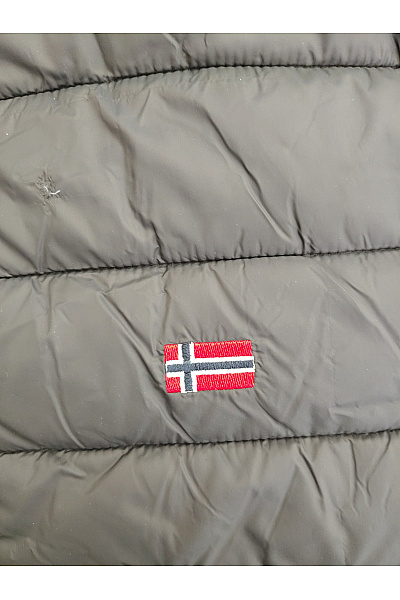 Geographical Norway Pánská khaki prošívaná zimní bunda s kapucí se zipem Vel. EU XXL | Geographical Norway | obrázek 3
