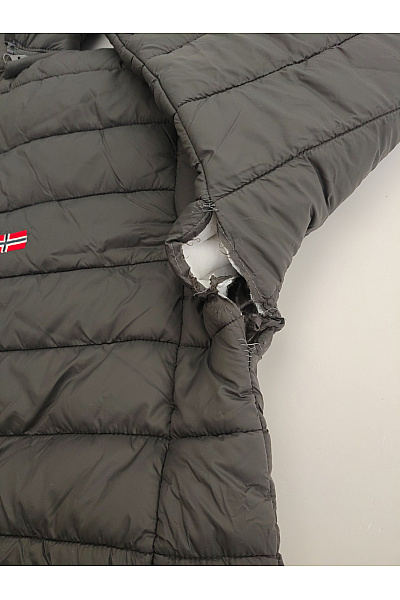Geographical Norway Pánská khaki prošívaná zimní bunda s kapucí se zipem Vel. EU XXL | Geographical Norway | obrázek 4