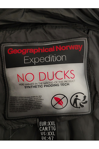 Geographical Norway Pánská khaki prošívaná zimní bunda s kapucí se zipem Vel. EU XXL | Geographical Norway | obrázek 8