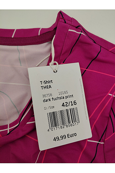 Joy Fialové sportovní tričko s krátkým rukávem a geometrickým potiskem Velikost EU 42/16 | Joy | obrázek 7