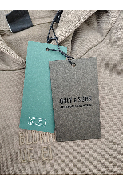ONLY & SONS Pánská hnědá oversized mikina s kapucí a klokaní kapsou Vel. XL | ONLY & SONS | obrázek 6