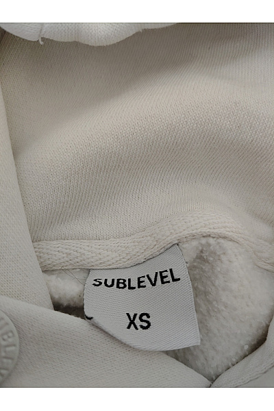 Sublevel Béžová bavlněná mikina s kapucí a potiskem jahody Vel. XS | Sublevel | obrázek 7
