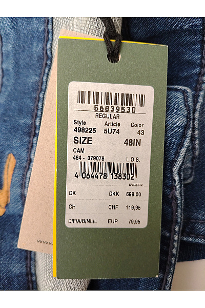 Camel active Pánské modré džínové kraťasy slim fit bavlněné Vel. EU 48 | camel active | obrázek 7