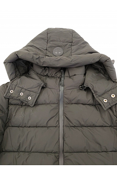 Canadian-peak Černá dlouhá prošívaná zimní bunda s kapucí a páskem Velikost 4 / XLarge | canadian-peak | obrázek 6