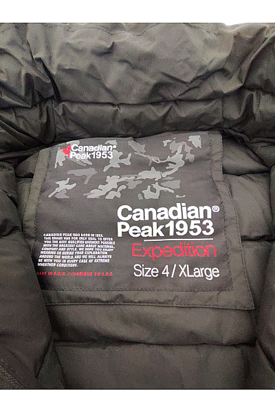 Canadian-peak Černá dlouhá prošívaná zimní bunda s kapucí a páskem Velikost 4 / XLarge | canadian-peak | obrázek 8
