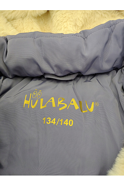 Hulabalu Dívčí modrá prošívaná zimní bunda s kožíškem Vel. EU 134/140 | hulabalu | obrázek 6