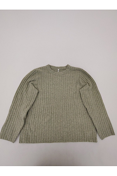 ONLY Dámský khaki žebrovaný pulovr s dlouhým rukávem Vel. XL | ONLY | obrázek 2