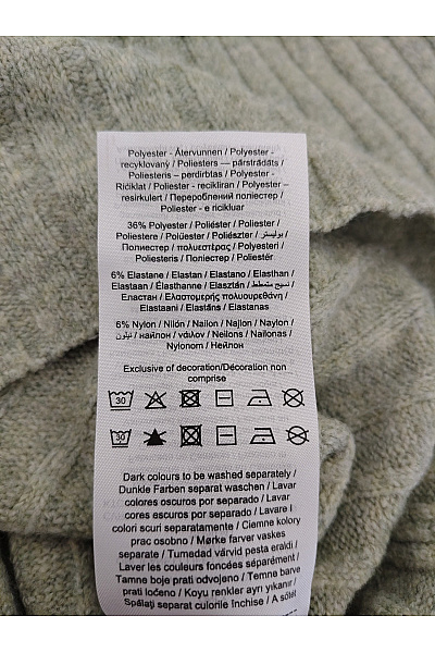 ONLY Dámský khaki žebrovaný pulovr s dlouhým rukávem Vel. XL | ONLY | obrázek 6
