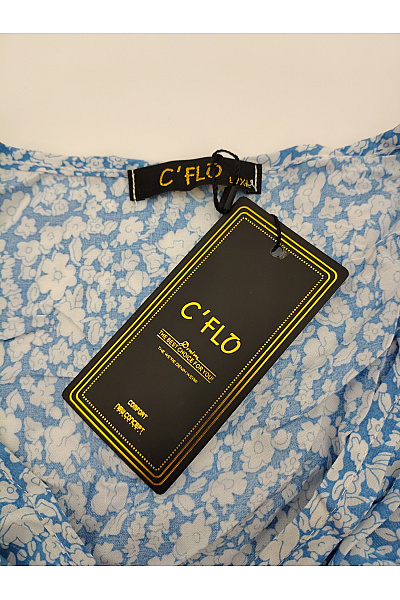 C'FLO Modré květované maxi letní šaty Vel. L/XL | C'FLO | obrázek 6