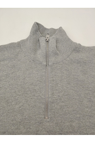 JACK & JONES Šedý dámský pulovr se stojáčkem na zip basic Vel. L | JACK & JONES | obrázek 4