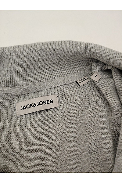 JACK & JONES Šedý dámský pulovr se stojáčkem na zip basic Vel. L | JACK & JONES | obrázek 5