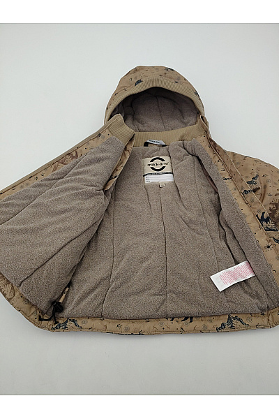 Mikk-line Dětská khaki bunda s potiskem zvířat outdoor Vel. EU 104 | mikk-line | obrázek 4