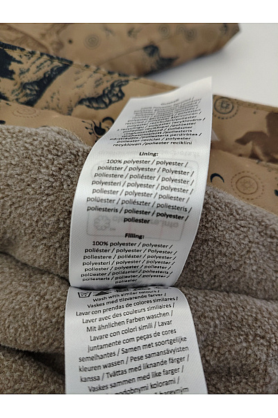 Mikk-line Dětská khaki bunda s potiskem zvířat outdoor Vel. EU 104 | mikk-line | obrázek 6
