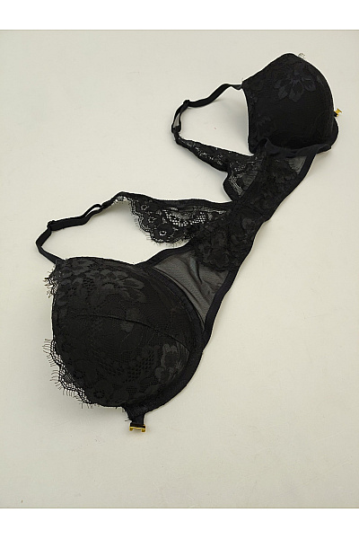 La Senza Černá krajková push up podprsenka se zapínáním vpředu | La Senza | obrázek 5
