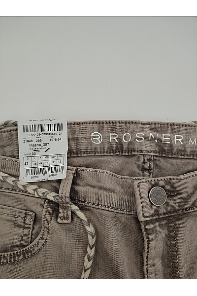 Rosner Béžové bavlněné džíny mom fit seprané Vel. DE 42 | rosner | obrázek 6