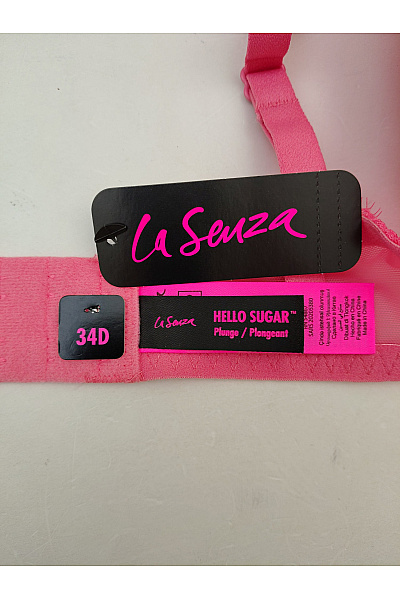 La Senza Růžová krajková push up podprsenka s překříženými zády Velikost US 34D | La Senza | obrázek 8