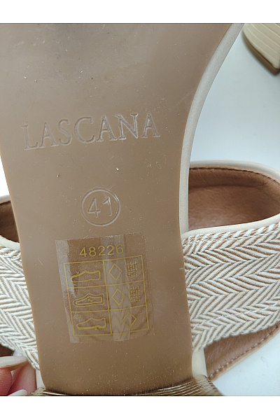 Lasca Béžové elegantní sandály na podpatku s páskem a otevřenou špičkou Velikost EU 41 | Lasca | obrázek 10