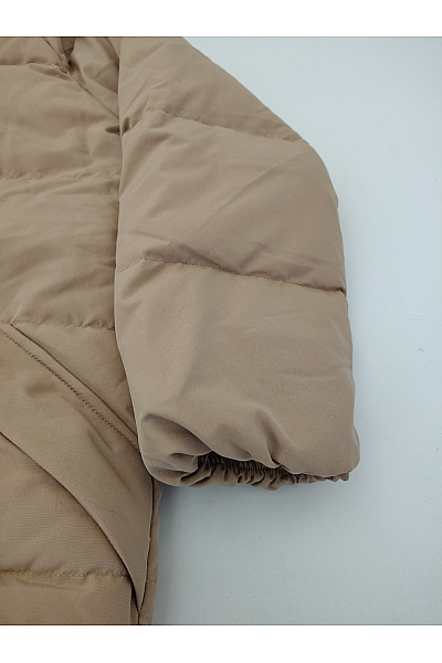 Vertbaudet Dívčí khaki prošívaná zimní bunda s kapucí Vel. EU 134 cm | Vertbaudet | obrázek 3