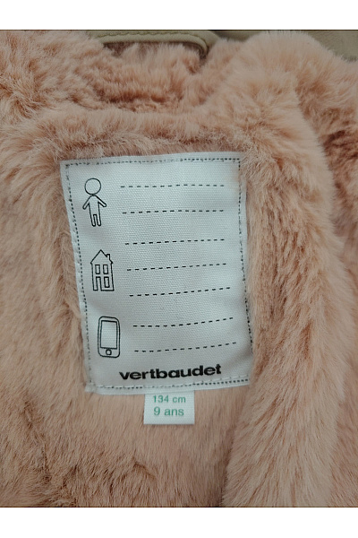 Vertbaudet Dívčí khaki prošívaná zimní bunda s kapucí Vel. EU 134 cm | Vertbaudet | obrázek 8