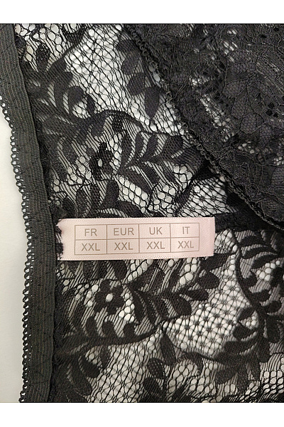 JUST FOR VICTORIA Černé krajkové kalhotky s mašličkou Vel. EU XXL | JUST FOR VICTORIA | obrázek 6