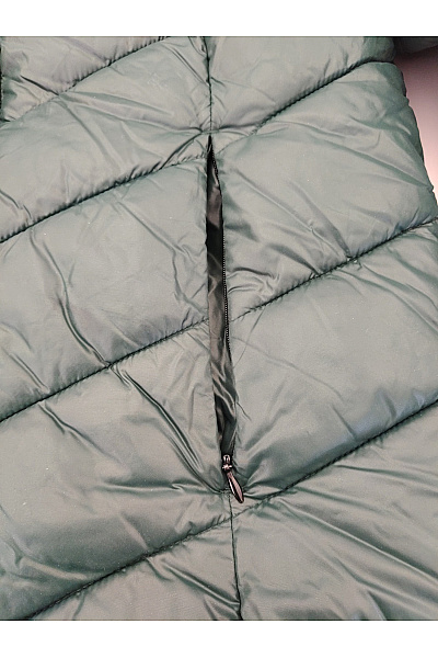 ONLY Dámská prošívaná zimní bunda s kapucí khaki Velikost M | ONLY | obrázek 4