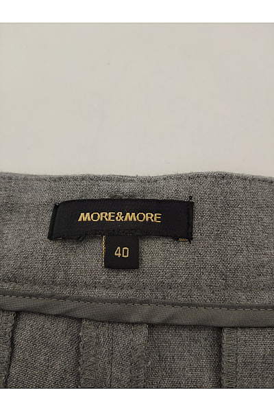 MORE & Šedé široké elegantní kalhoty s vysokým pasem a puky Vel. EU 40 | MORE & MORE | obrázek 5