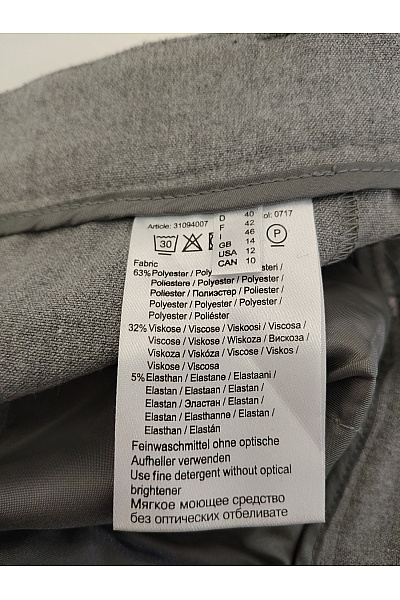 MORE & Šedé široké elegantní kalhoty s vysokým pasem a puky Vel. EU 40 | MORE & MORE | obrázek 6