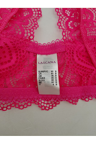 Lasca Růžová krajková push up podprsenka se zapínáním vpředu a ozdobnými zády Velikost EU 80 B | Lasca | obrázek 10