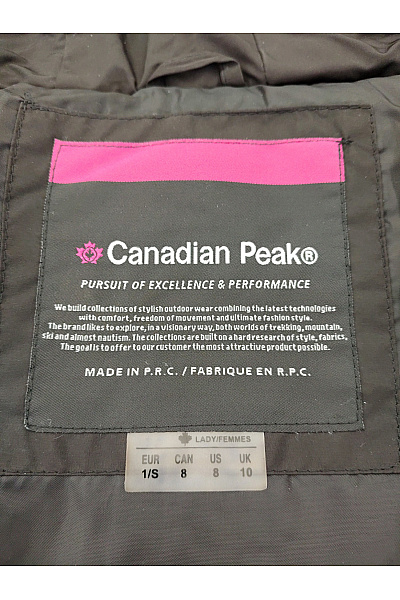 Canadian-peak Černá prošívaná zimní bunda s kapucí Velikost EU 1/S | canadian-peak | obrázek 10