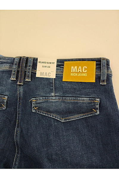 MAC Dámské modré bavlněné džíny se zipy a kapsami Vel. W38 L26 | MAC | obrázek 5