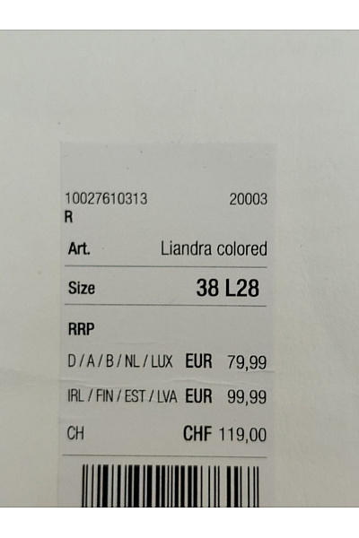 OPUS Béžové bavlněné džíny s vysokým pasem Velikost EU 38 L28 | OPUS | obrázek 6