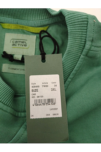 Camel active Pánský bavlněný pulovr khaki basic Velikost 3XL | camel active | obrázek 7