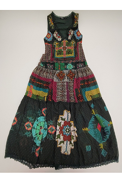 DESIGUAL Barevné maxi boho šaty bez rukávů s výšivkou Vel. EU 40 | DESIGUAL | obrázek 2