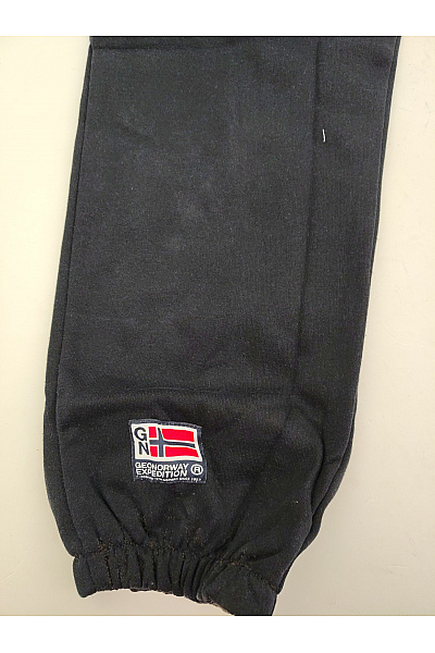 Geographical Norway Černé pánské tepláky s potiskem a gumou na nohavicích Velikost XXL | Geographical Norway | obrázek 3