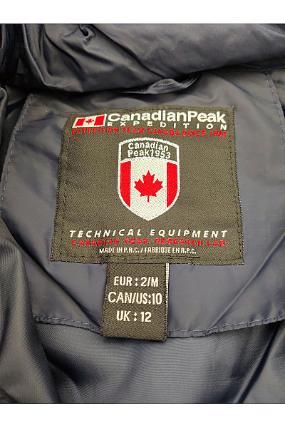 Canadian-peak Černá dlouhá prošívaná zimní bunda s kapucí Vel. M | canadian-peak | obrázek 10