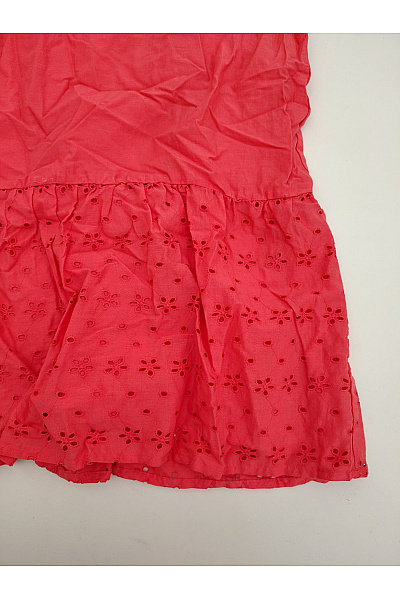 Červené bavlněné letní šaty s výšivkou boho Vel. EU 50 | Unimoda | obrázek 3