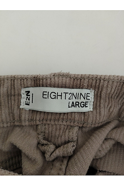 Eight2Nine Hnědé manšestrové kalhoty s vysokým pasem a dírami Vel. L | Eight2Nine | obrázek 7