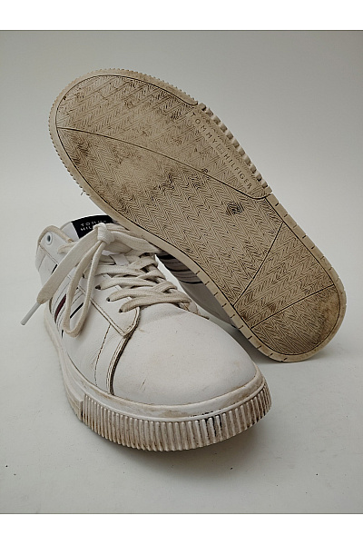 TOMMY HILFIGER Pánské tenisky Essential Court Sneaker Stripes Bílé Vel. EU 43 | TOMMY HILFIGER | obrázek 3
