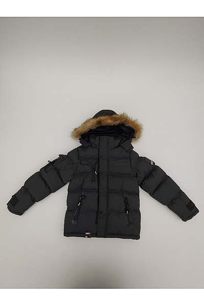 Geographical Norway Černá chlapecká outdoorová zimní bunda s kapucí | Geographical Norway | obrázek 2