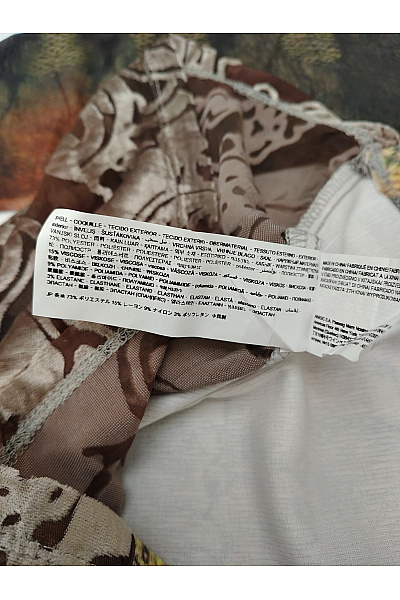 DESIGUAL Dámské hnědé tričko s dlouhým rukávem se stojáčkem a vzorem Velikost M | DESIGUAL | obrázek 6