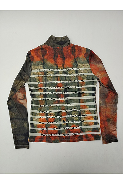 DESIGUAL Dámské hnědé tričko s dlouhým rukávem se stojáčkem a vzorem Velikost M | DESIGUAL | obrázek 8